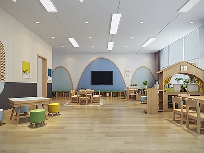 现代幼儿园 幼儿园教室 幼儿园活动教室 班级教室