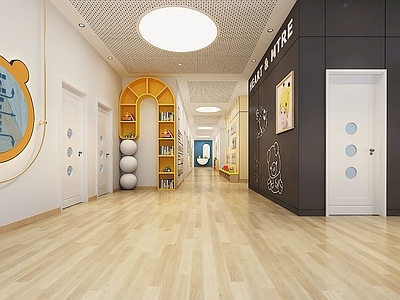 现代幼儿园 幼儿园走廊 过道区角 走廊区角