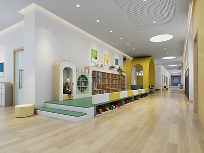 现代幼儿园 幼儿园走廊 过道区角 走廊区角
