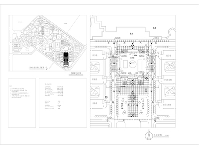 现代极简图书馆建筑 图书馆技术总图 施工图