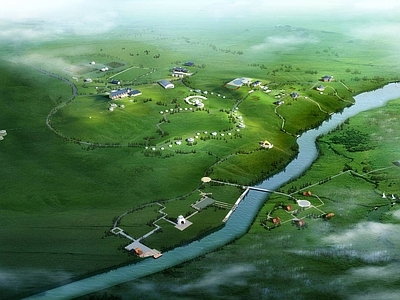 现代高层住宅 呼伦贝尔住宅 蒙古包
