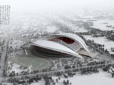 现代体育馆外观 体育场