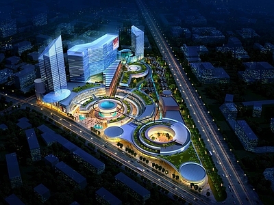 现代商场外观 现代城市商业综合