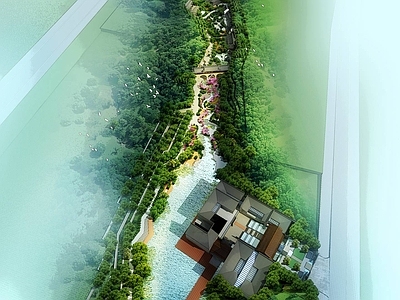 中式古建 西安寒窑景区建筑 公园景观