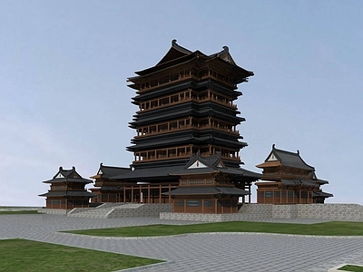 中式古建 中式楼阁建筑