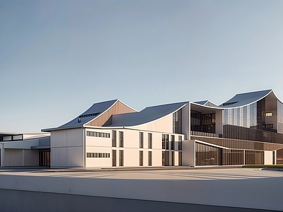新中式展览馆建筑 展览馆