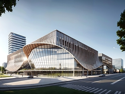 现代展览馆建筑 展览馆