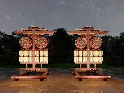 新中式其他小品 仿古鼓架