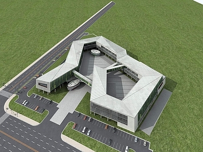 现代图书馆外观 现代会展建筑