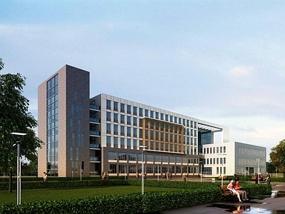 现代学校外观 学校教学楼