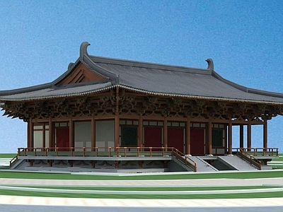 中式古建 念佛堂 寺庙