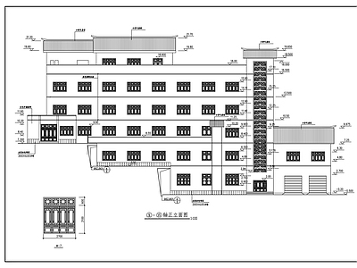 中式酒店建筑 宾馆建筑设计方案 施工图