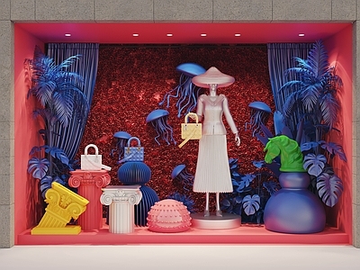 现代极简橱窗 橱窗 多巴胺 美陈 旗舰店 活动