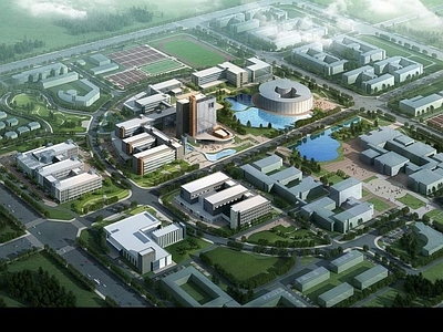现代学校外观 大学建筑 学校建筑