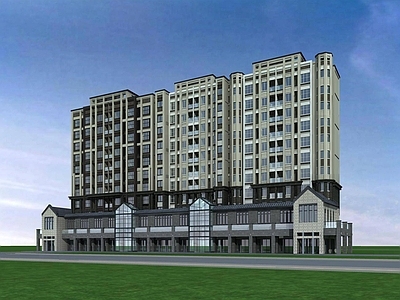 中式高层住宅 中式高层商业住宅