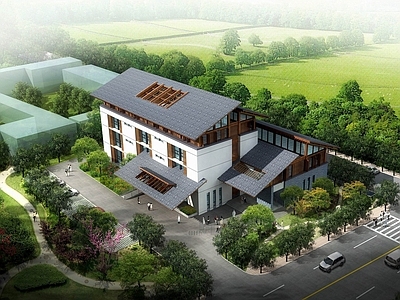 中式办公楼 都江堰医院建筑