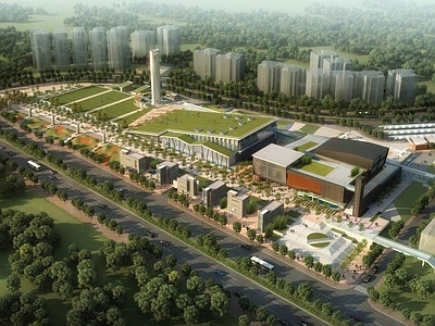 现代图书馆外观 博物馆