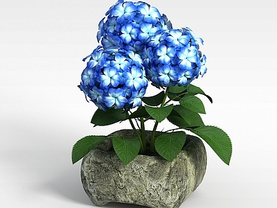 现代佛龛 蓝色装饰花
