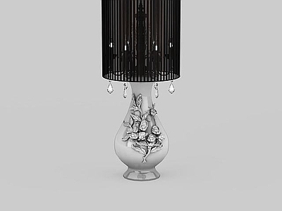 现代雕花台灯