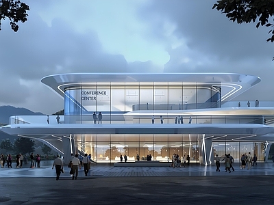 现代办公楼建筑 三层会议中心 施工图