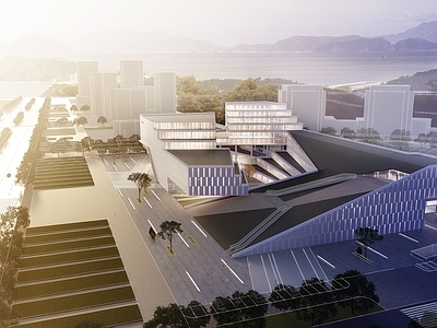 现代简欧商场建筑 商业综合体 商业广场
