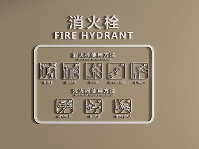 现代挂件 现代挂件 指示 消火栓