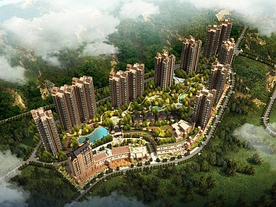 欧式高层住宅 欧式商业住宅小区