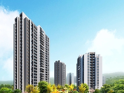现代高层住宅 现代大型商业住宅