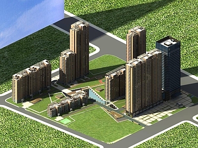 现代高层住宅 现代高层住宅小区