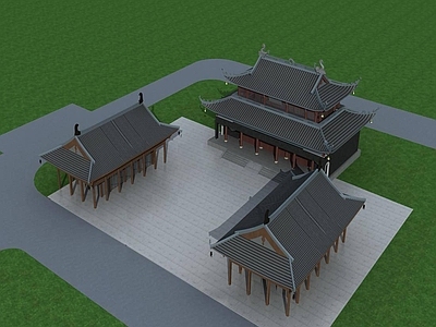 中式古建 中式景观建筑 公园古建 寺庙