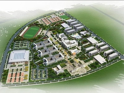 现代学校外观 金沙县中学建筑
