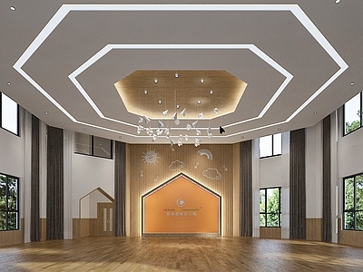 现代幼儿园 幼儿园大厅 幼儿园教室