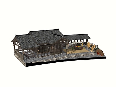 中式古建筑 古建 民居 景区商业 客栈