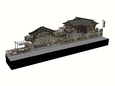 中式乡村民房 农村建筑 传统民居 木构 破房子
