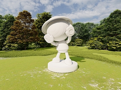 现代雕塑小品 外星人卡通雕塑