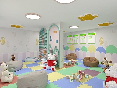 现代极简幼儿园 儿童成长驿站 育儿空间 育儿教学