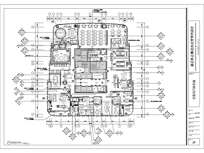 现代新中式整体办公空间 会所型办公 独立一层 施工图