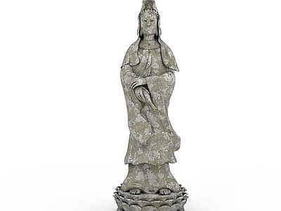 现代其他景观小品 仿古观音菩萨佛像
