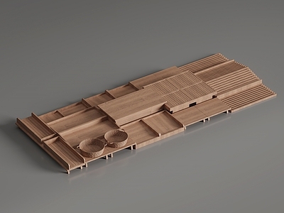 现代新中式甜品面包店 糕点陈列柜