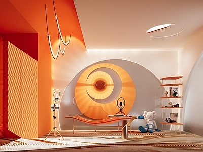 现代直播间 艺术感直播间