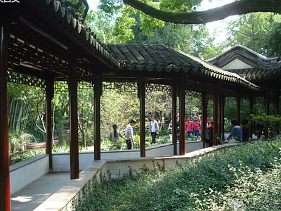 仿古建筑 中式六角亭 中式连廊 全 施工图