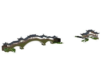 现代新中式景观公园 公园景观