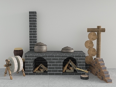 灶台 土灶 材火灶