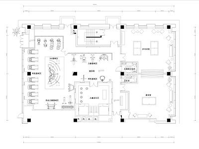 现代健身房 健身房平面布置图 施工图