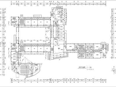 现代其他公共建筑 高中 综合教学楼 平面图 立面图 施工图