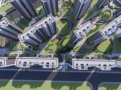 现代小区景观 华润小区景观 户外健身区 连廊 会客室