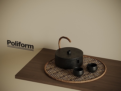茶具 新中式藤编托盘 茶具