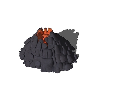 现代其他小品 火山 火山熔岩 火山喷发