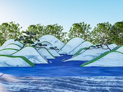 现代水景 叠水 跌水 假山水景 镜面水景 庭院水景
