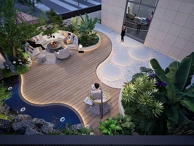 现代屋顶花园 屋顶花园